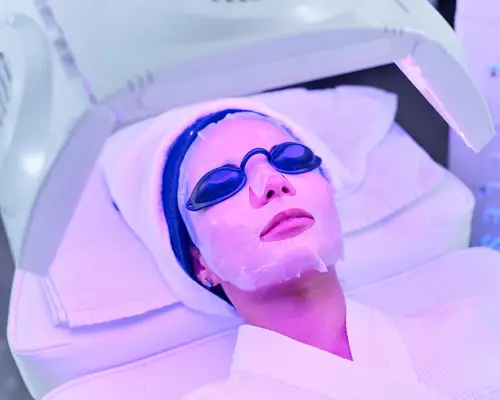 masque bio-cellulose et luminothérapie LED